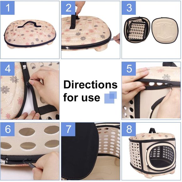 Foldable Pet Dog Cat Puppy Handbag Carrier Cage - Picture 3 of 13